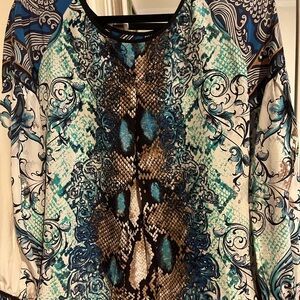 Multi color blouse worn 2x great condition